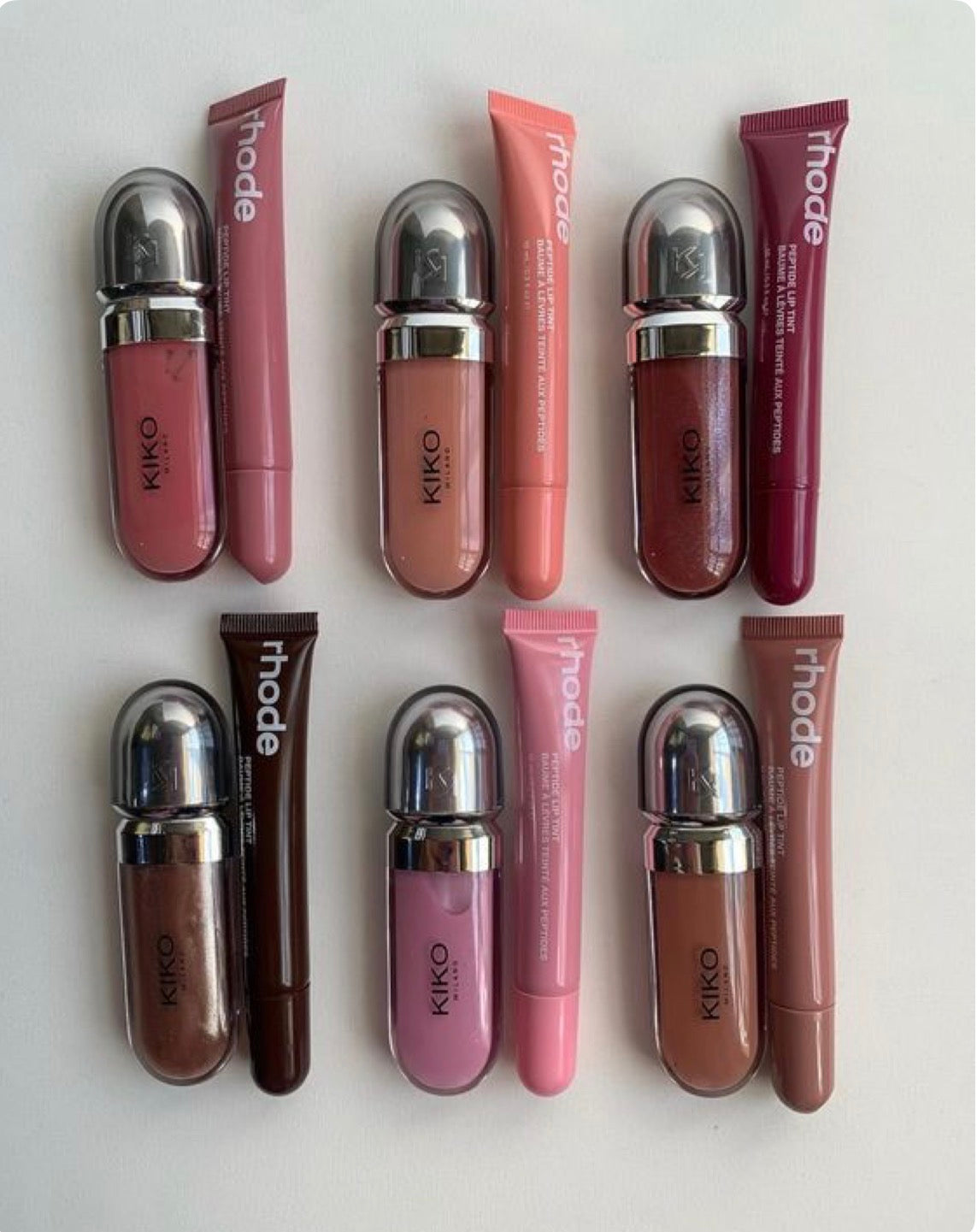 Kiko and Rhode lipgloss duo