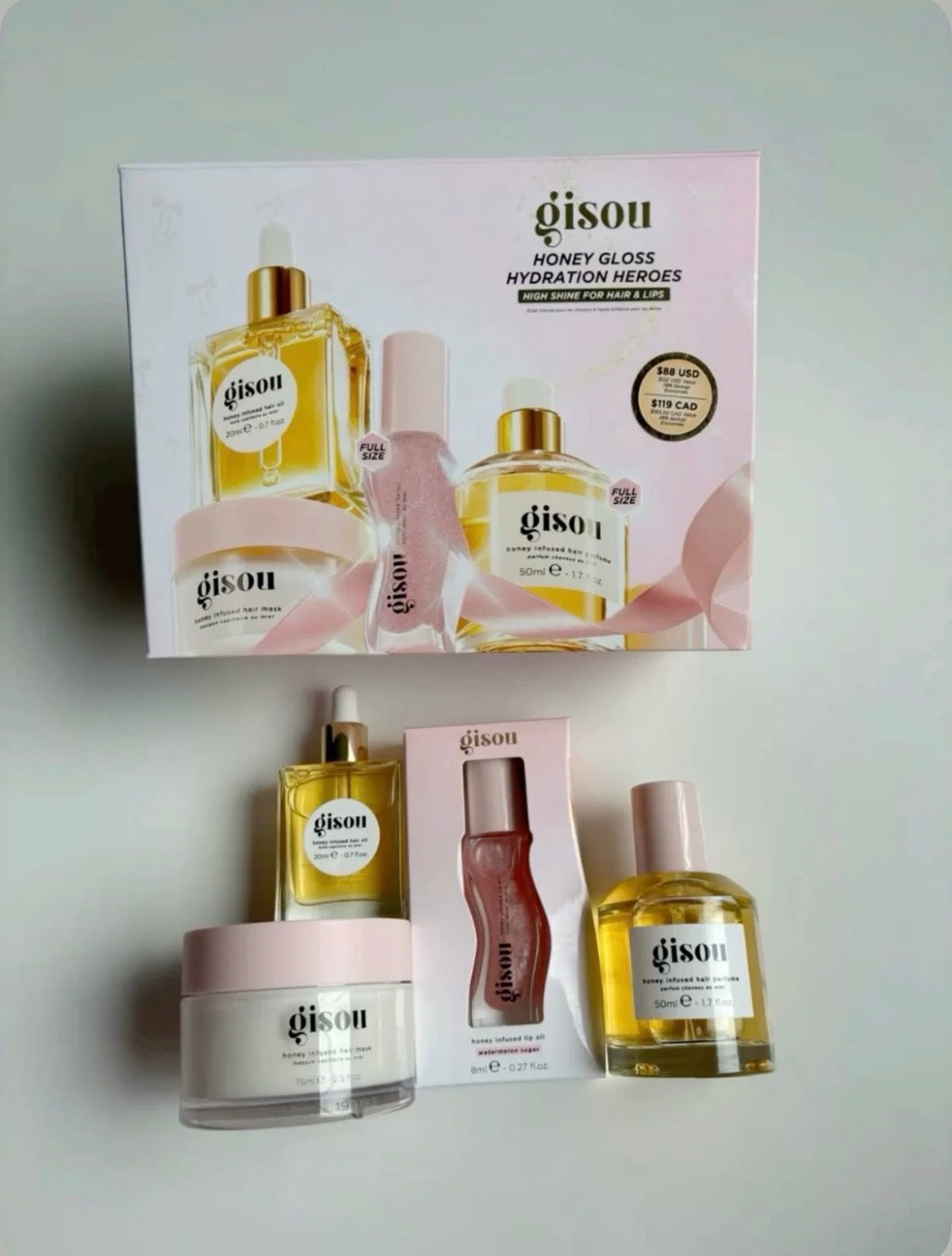 Gisou hydration heroes gift set of 4