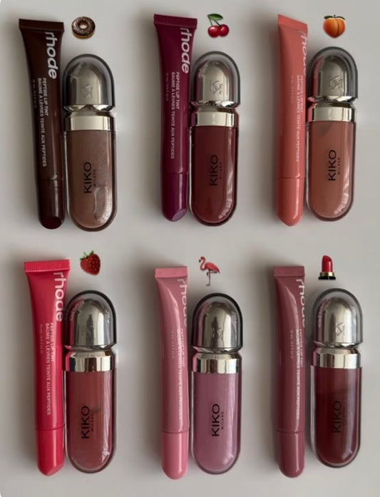 Kiko and Rhode lipgloss duo