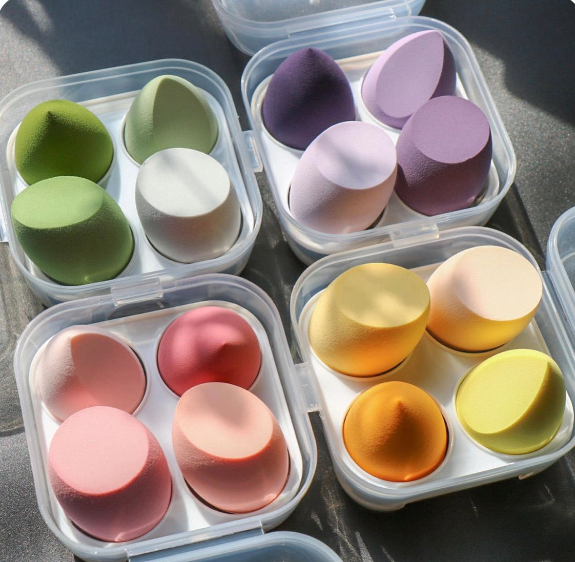 4 pcs beauty blender box (random color)